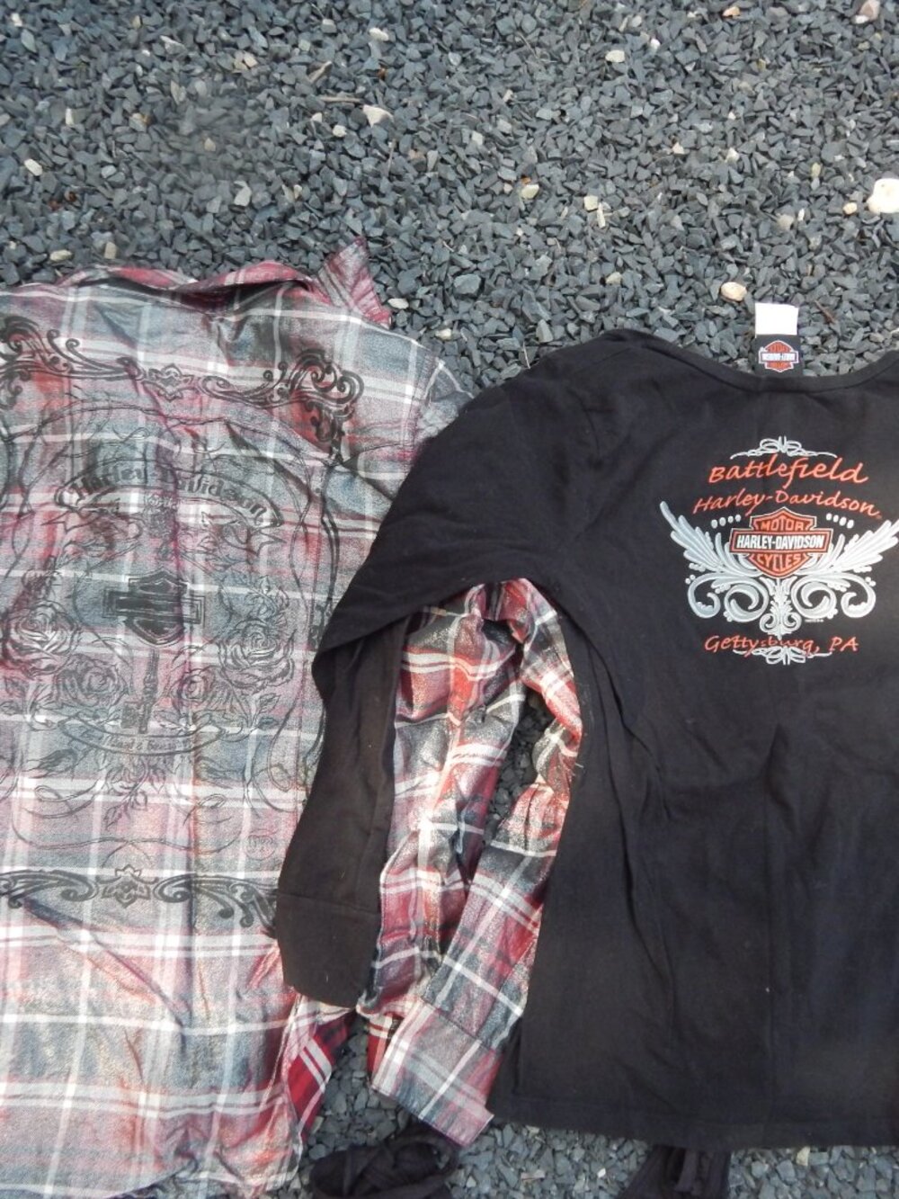 Harley Davidson Lot of 2 Womens Shirt Size Large - Picture 7 of 7
